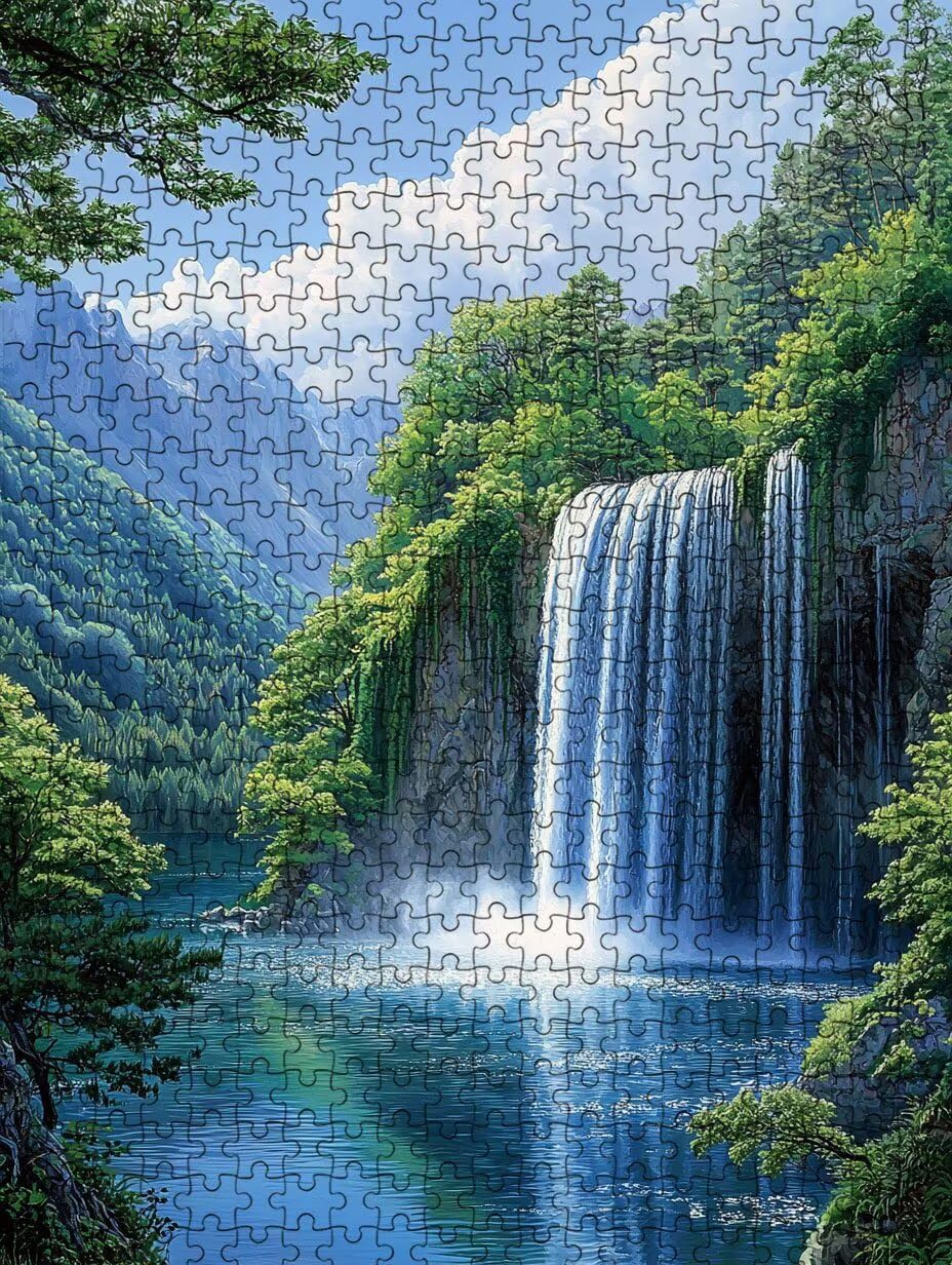 Puzzle 2000 Pezzi Vista Montagna 3D Puzzle per Adulti Impegnativo, Educa Puzzles Artistico, Divertente E Stimolante Puzzles Decorativo per La Famiglia, Regalo e Decorazione Pareti BXHZW6-808