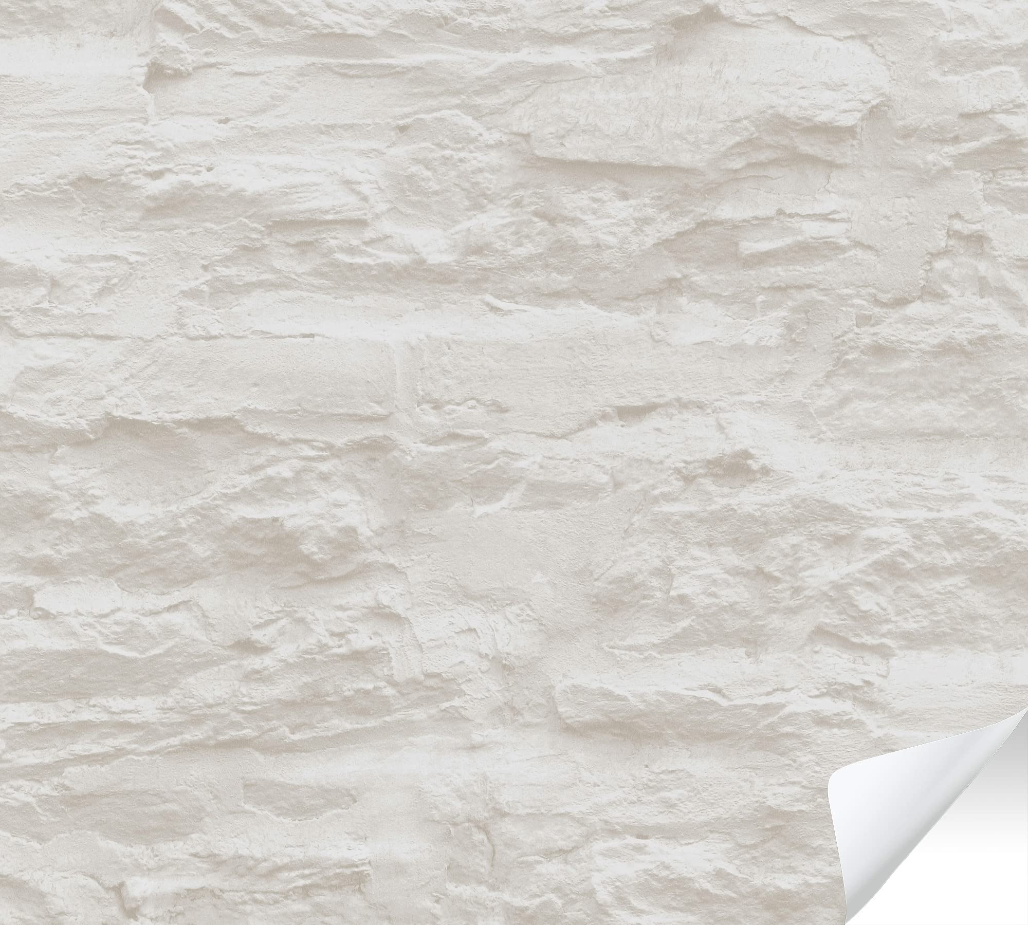A.S. Création Selbstklebende Tapete Steinoptik The Wallcover 385681 Möbelfolie Grau Weiß 8,40x0,53m Made in Germany