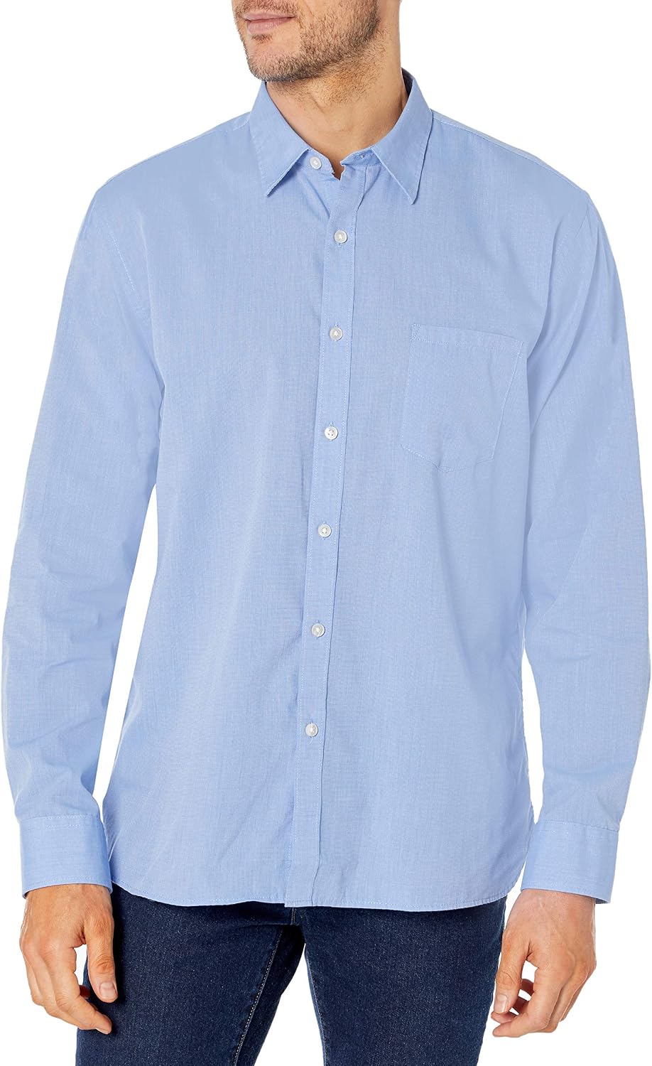 Van Heusen Men's Never Tuck Long Sleeve 