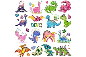 Partywind Dinosaur Tattoos for Kids (12 Sheets)