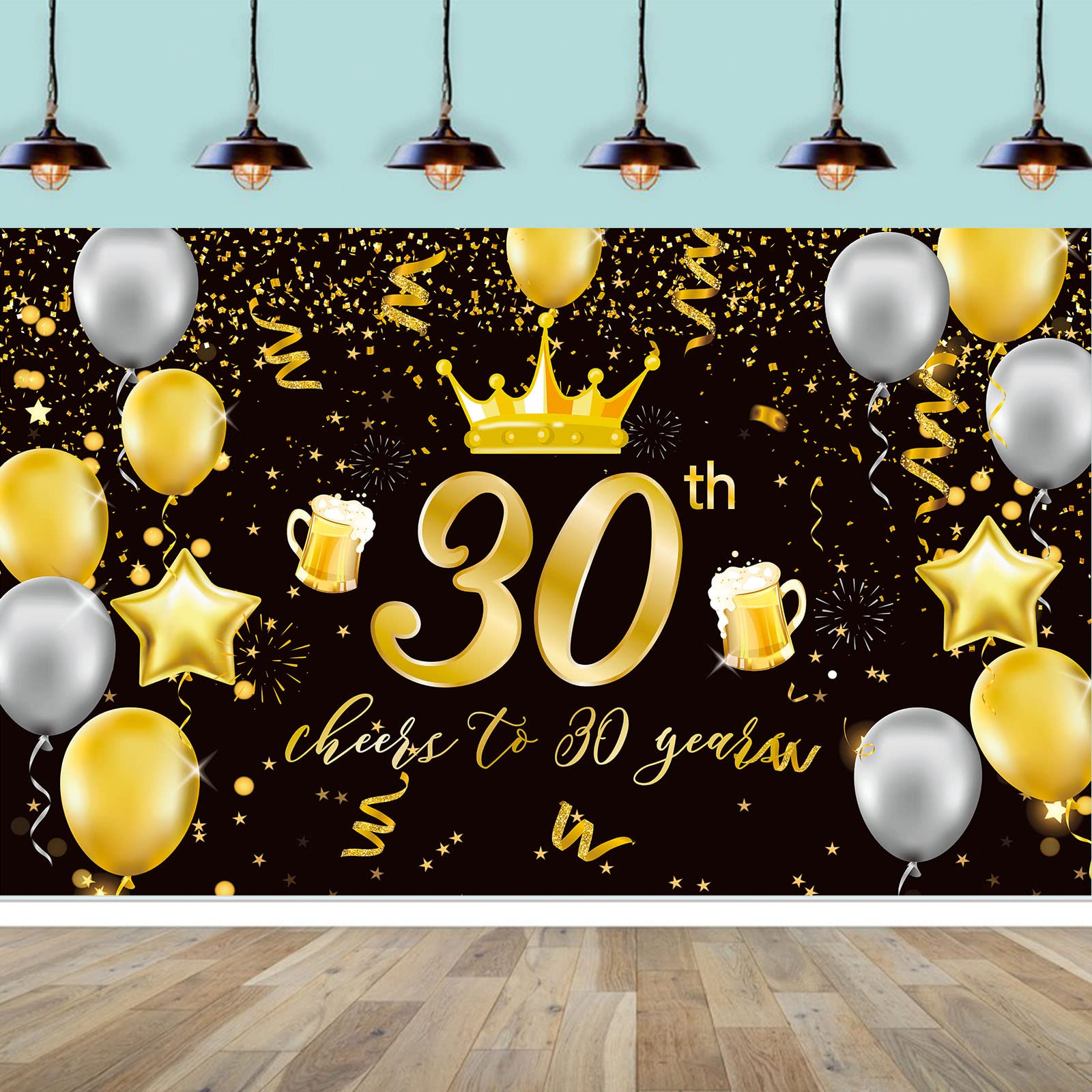 Cartel De Cumpleaños, Telón De Fondo De Letreros De Feliz Cumpleaños 30