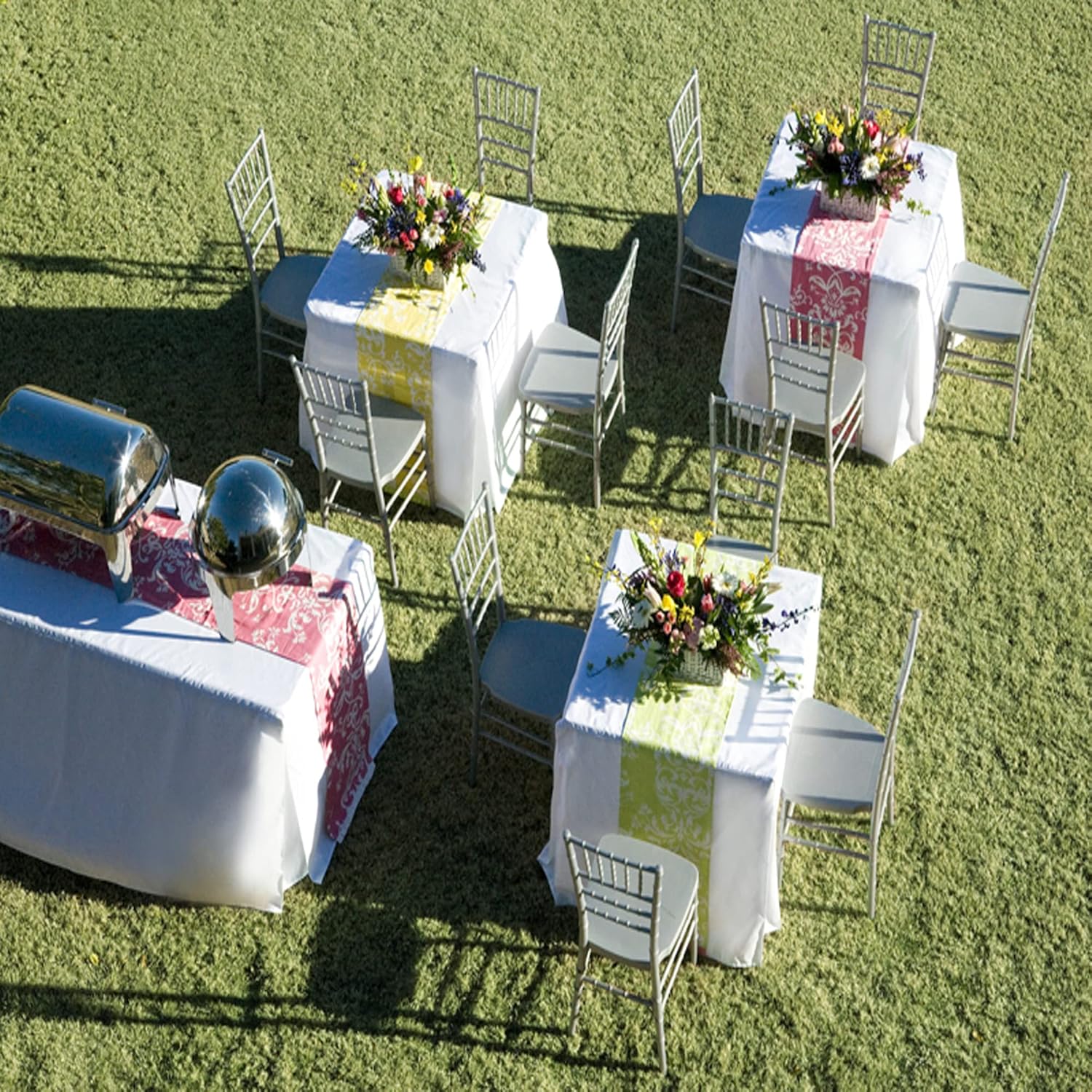 Tablevogue 1C22259 Machine Washable Microfiber Solid Fitted Rectangular 72-inch x 30-inch Tablecloth for Events 6-feet, White : Everything Else