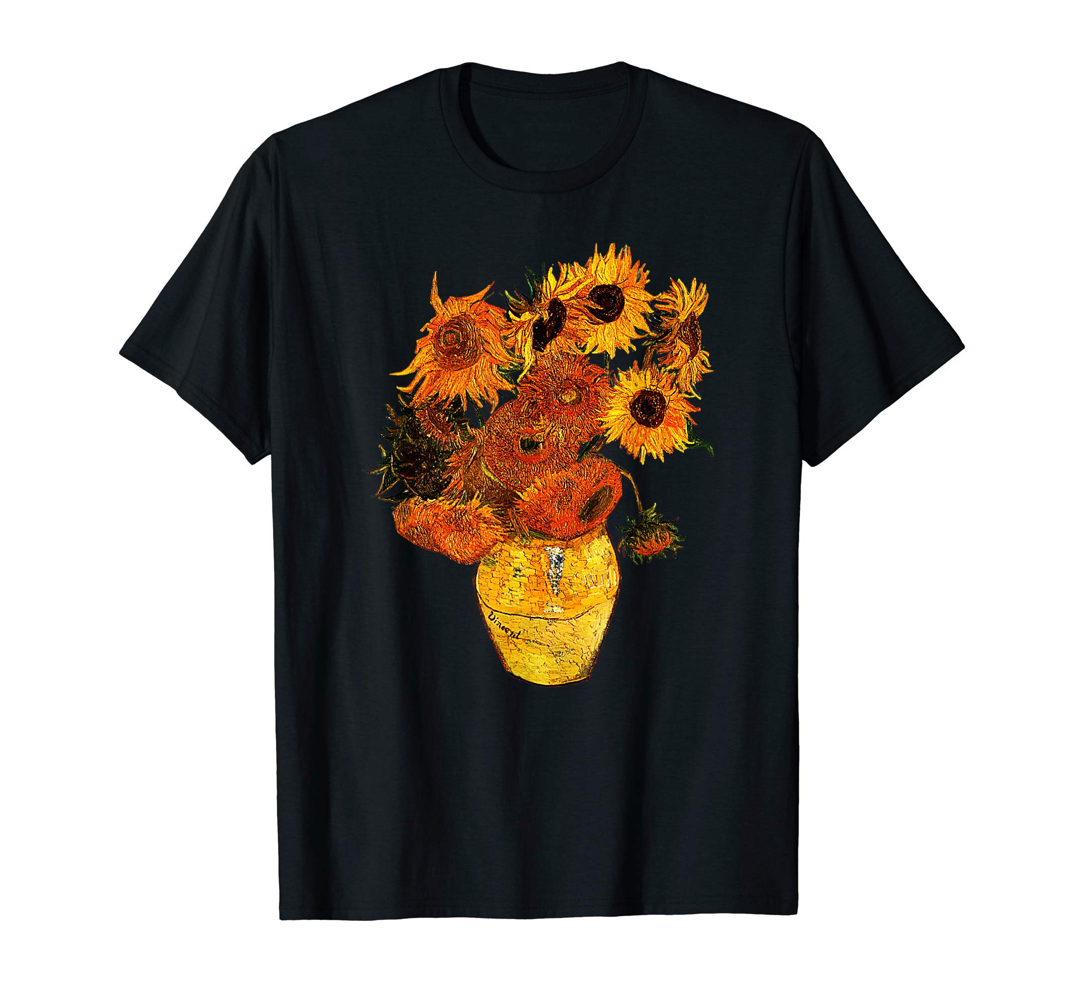 Van Gogh TeeVan Gogh Sunflowers Vintage Yellow Flowers Art Painting T-ShirtOEKO-TEX STANDARD 100