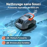 Gosvor Wireless Pool Robot, Above-Ground Pool Cleaner, Automatic Robot Vacuum Cleaner – 90 Min Autonomy, Powerful 1200GPH, for Pools up to 80 m² - 2