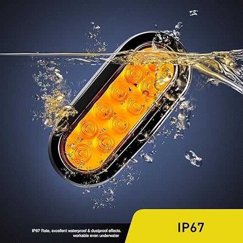 Miniatura 10 de Nilight Luz trasera ovalada de 6 pulgadas, 2 unidades, luz de marcha atrás blanca de 24 LED con ojales de montaje empotrado, impermeables IP67 para