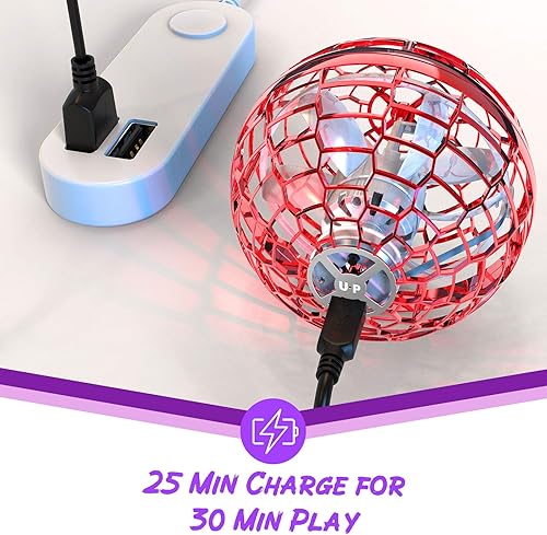 Miniatura 20 de ATHLERIA - Esfera mágica de orbe voladora con luces, accesorio para Navidad, cumpleaños, para niños y adolescentes de 6 a 10 años o más, para Verde