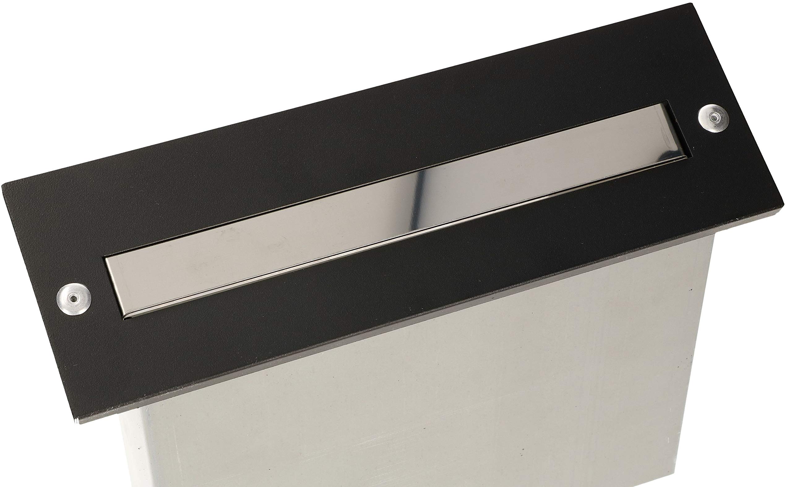 KOTARBAU - Buzón de pared con profundidad regulable de 160 a 295 mm, buzón para paredes de casa y muros de valla, color negro
