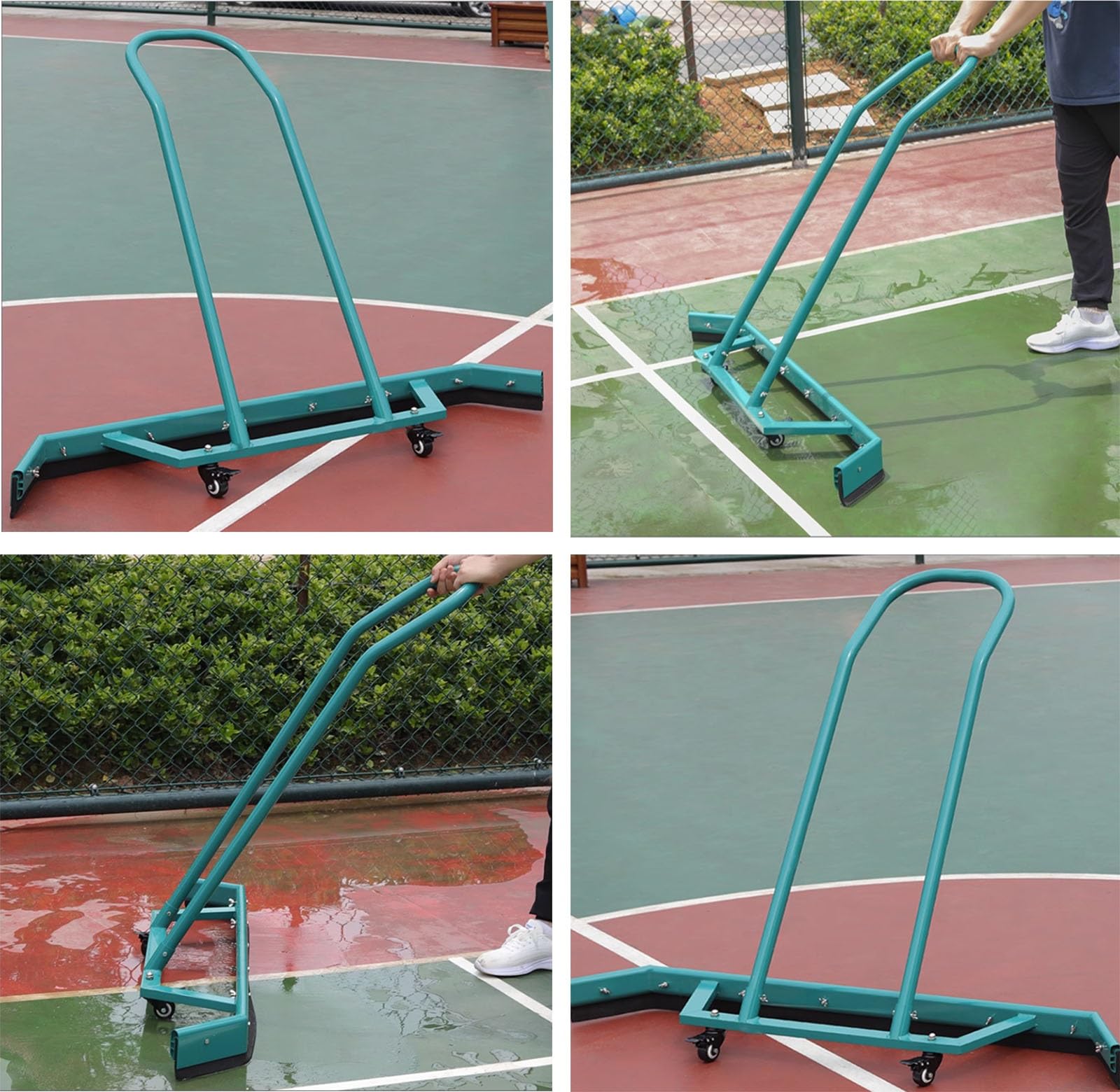 Rasqueta de aluminio resistente para eliminación de agua, escoba empujadora de agua de suelo, herramienta de limpieza eficaz para eliminar el agua estancada, duradera y fiable