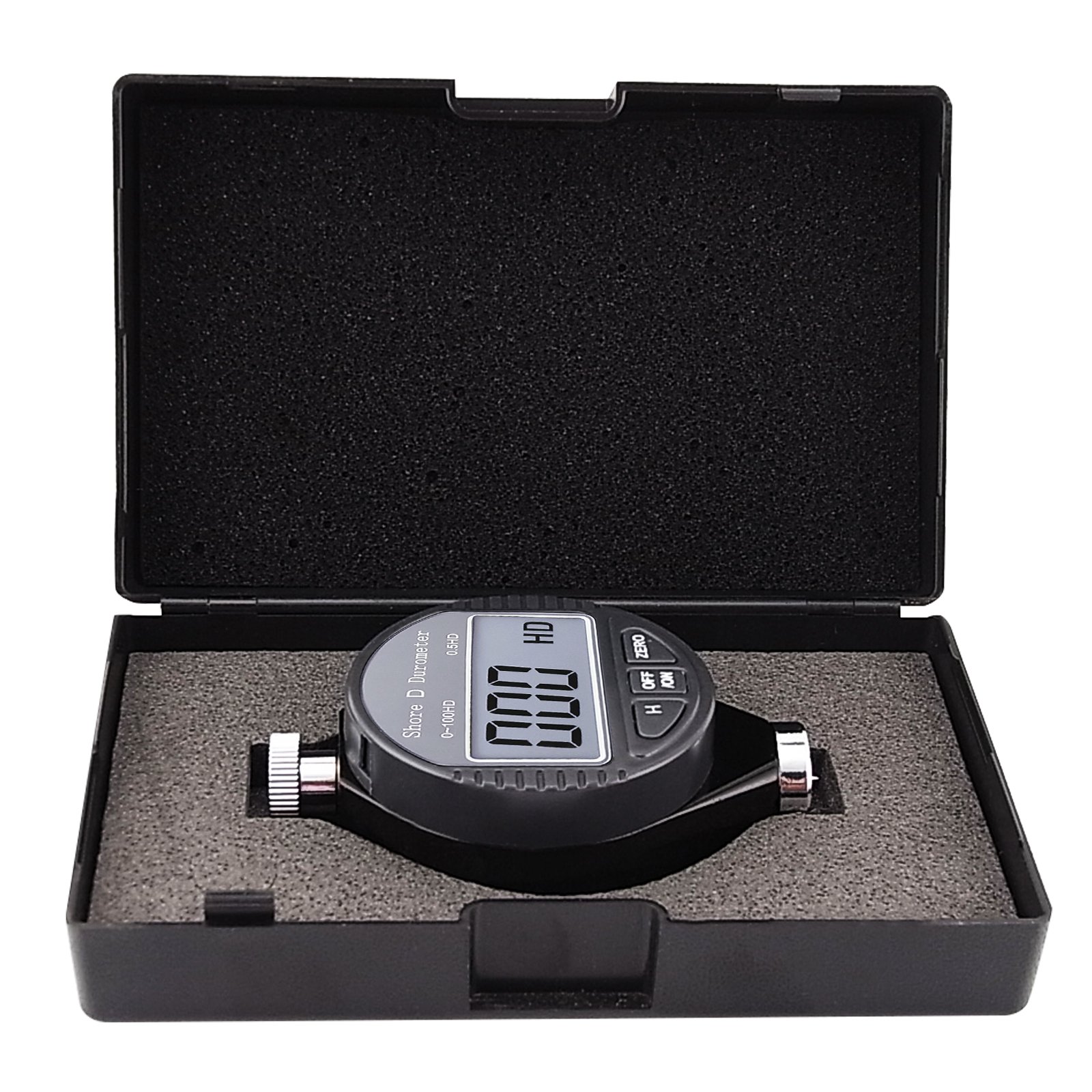 0-100hd Shore D Dureté Duromètre Duromètre Numérique Échelle Pour Le Caoutchouc, Pneu, Plastique, Plastique Thermique, Revêtement De Sol, Boule De Bowling Avec Grand Écran Lcd