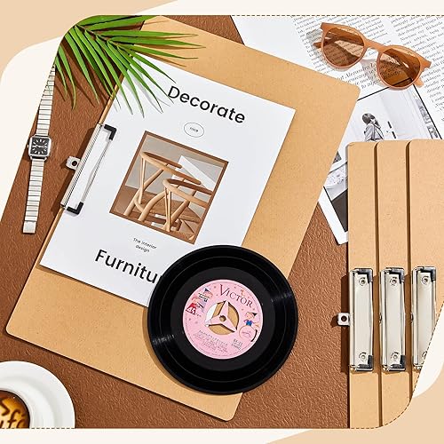 Miniatura 4 de Portapapeles de madera de 11 x 17 pulgadas con clip de perfil bajo, portapapeles de paisaje, portapapeles horizontal, libro de contabilidad marrón