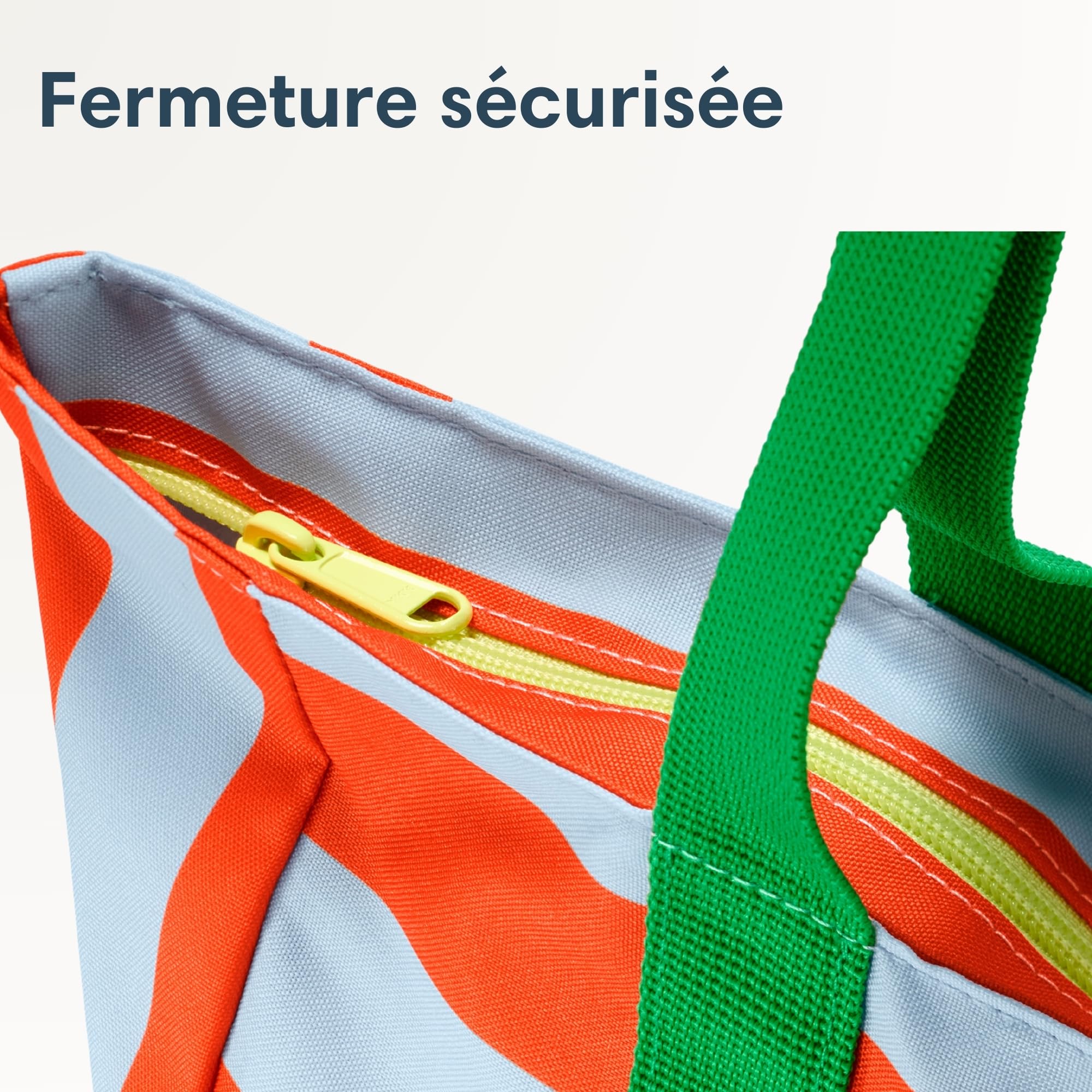 LARKSON Cabas Femme Homme - Linn - Sac de Plage Grand Format Pour Vacances, Sport, Voyage - Sac Fourre Tout avec Fermeture Éclair - Tote Bag