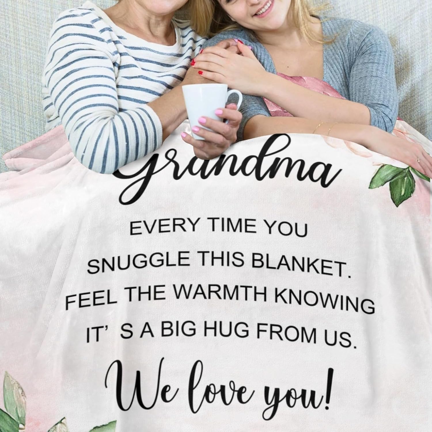 Grandma Gifts for Birthday, Grandma Blanket from Grandkids, Gifts for Grandmas, Gift for Grandmother Birthday, Mothers Day, Christmas, Soft Flannel Throw Blanket, 60"x50" - Image 2