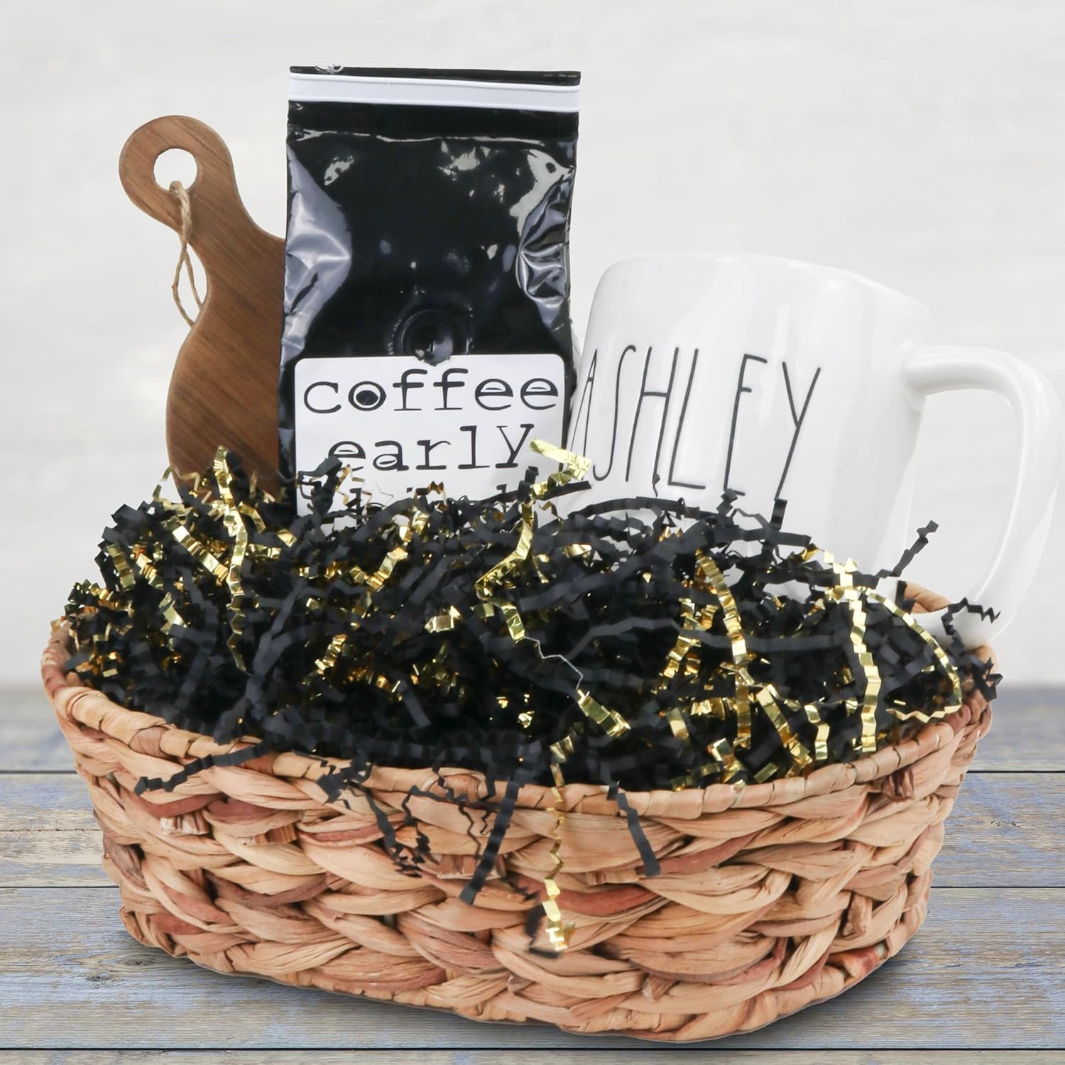 MagicWater Crinkle Cut Paper for Gift Baskets - 2LB - Black & Gold - Perfect for Shredded Paper Filler, Basket Filler, Gift Boxes, Bridesmaid Gifts, Christmas Stuffers & More – Ideal for All Occasions - Image 2