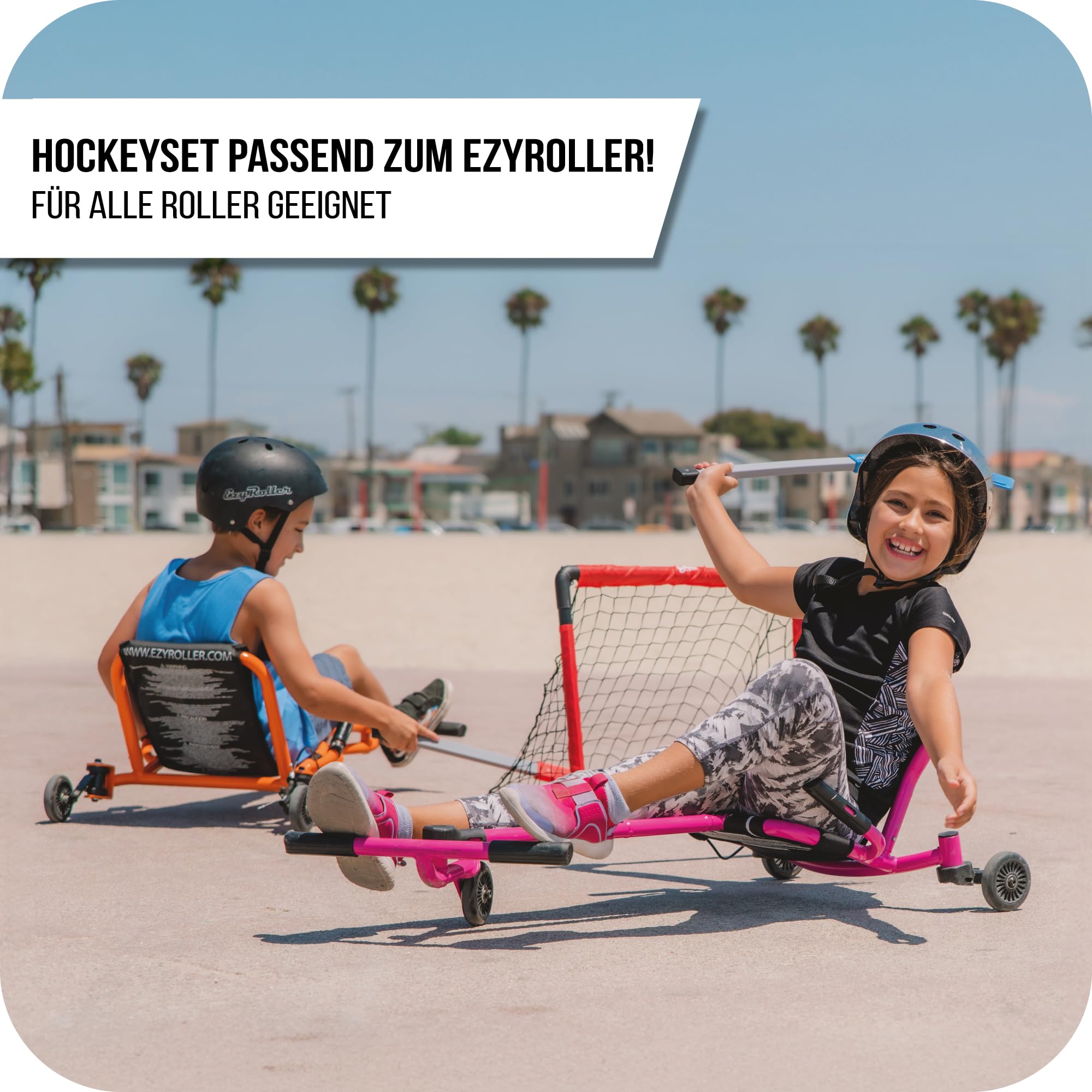Ezyroller Hockey Set Fußball Kinder Spielzeug ab 4 Jahren Tor Outdoor Training Kinderspielzeug Fußballtor Minitor Hockeytor Spielzeugtor