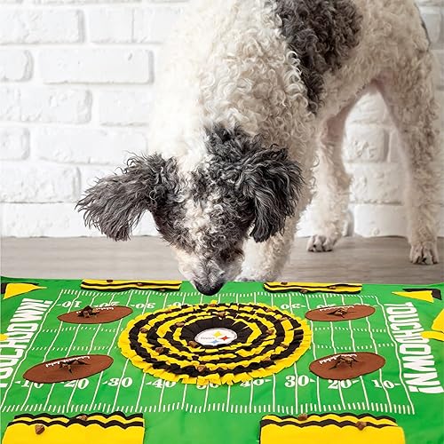 Miniatura 2 de NFL Pittsburgh Steelers - Tapete de olfateo para mascotas, juego de alimentación de campo de fútbol, juguete interactivo para olfatear comida,