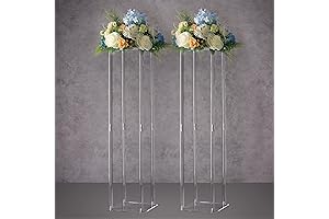 YALLOVE Clear Acrylic Pedestal Stand for Weddings and Home Decor