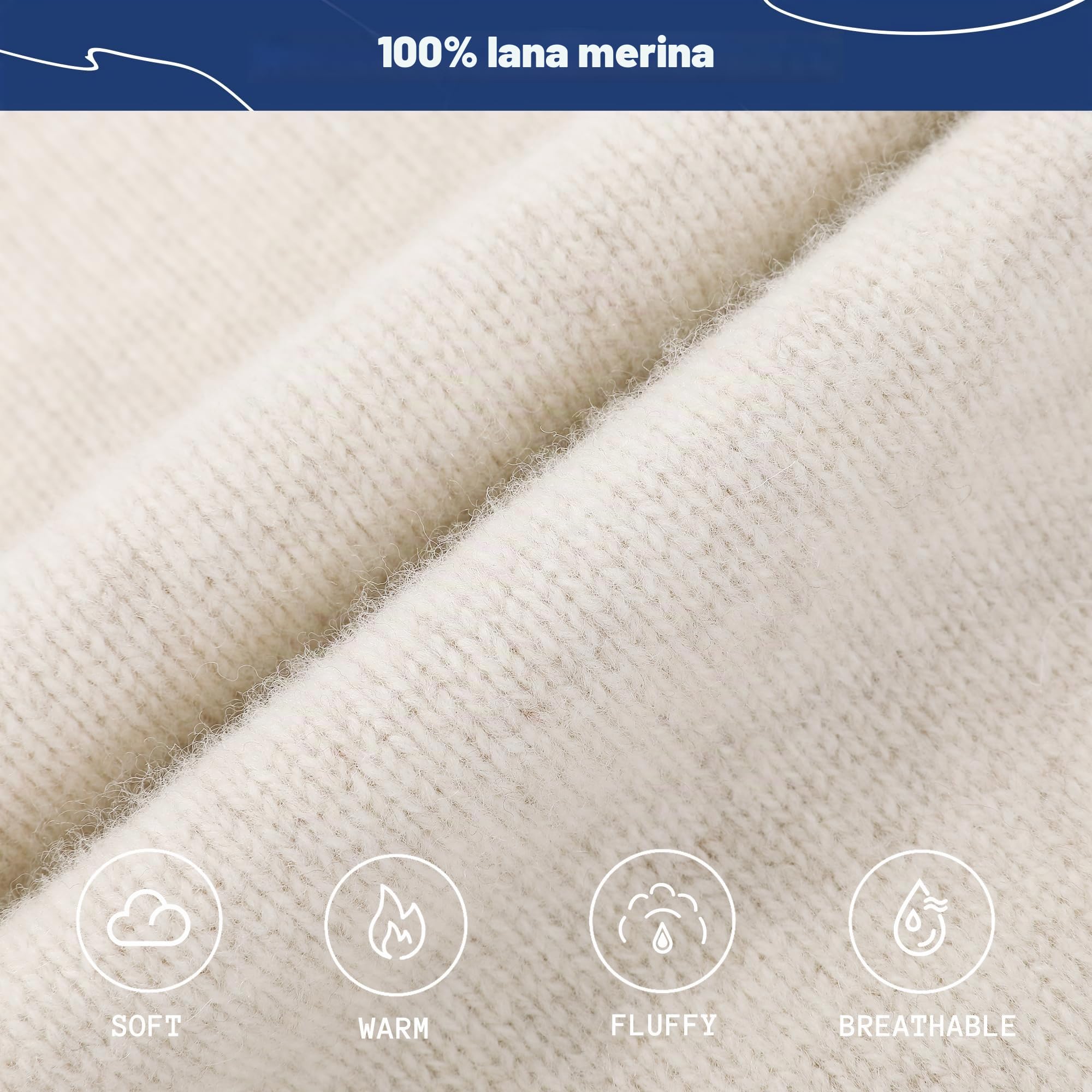 ACUSHLA Pasamontañas 100% lana merino para hombre y mujer, invierno, cálido, con capucha, gorro, bufanda y bufanda, color marrón, talla única