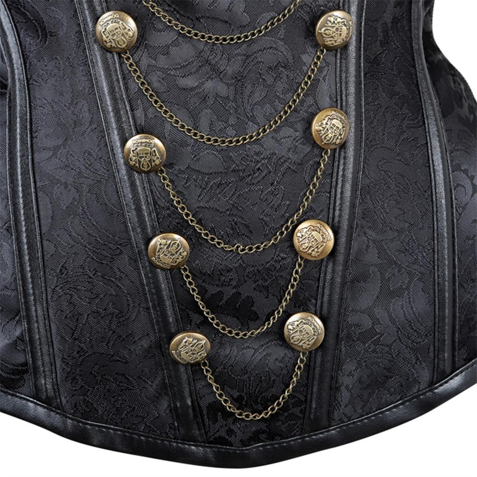 WEITING Corsets noirs et rouges steampunk pour femme sexy gothique gothique rétro corset et bustier corsage femme punk corselet ensemble