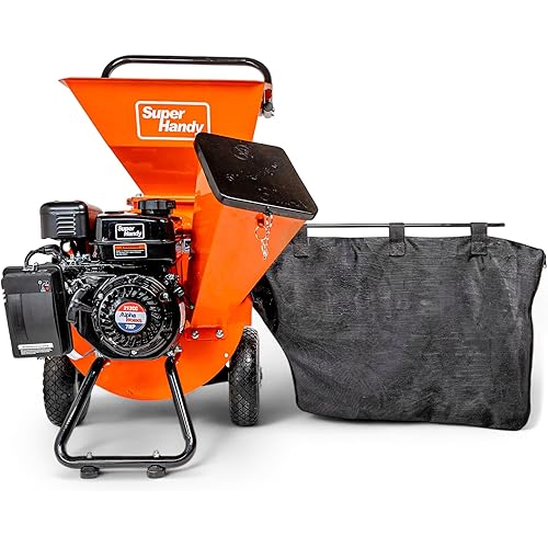 SuperHandy Wood Chipper Shredder Mulcher Ultra Heavy Duty 7HP 3 in 1 Multi-Function 3" Inch Max Capacity (Amazon Exclusive)