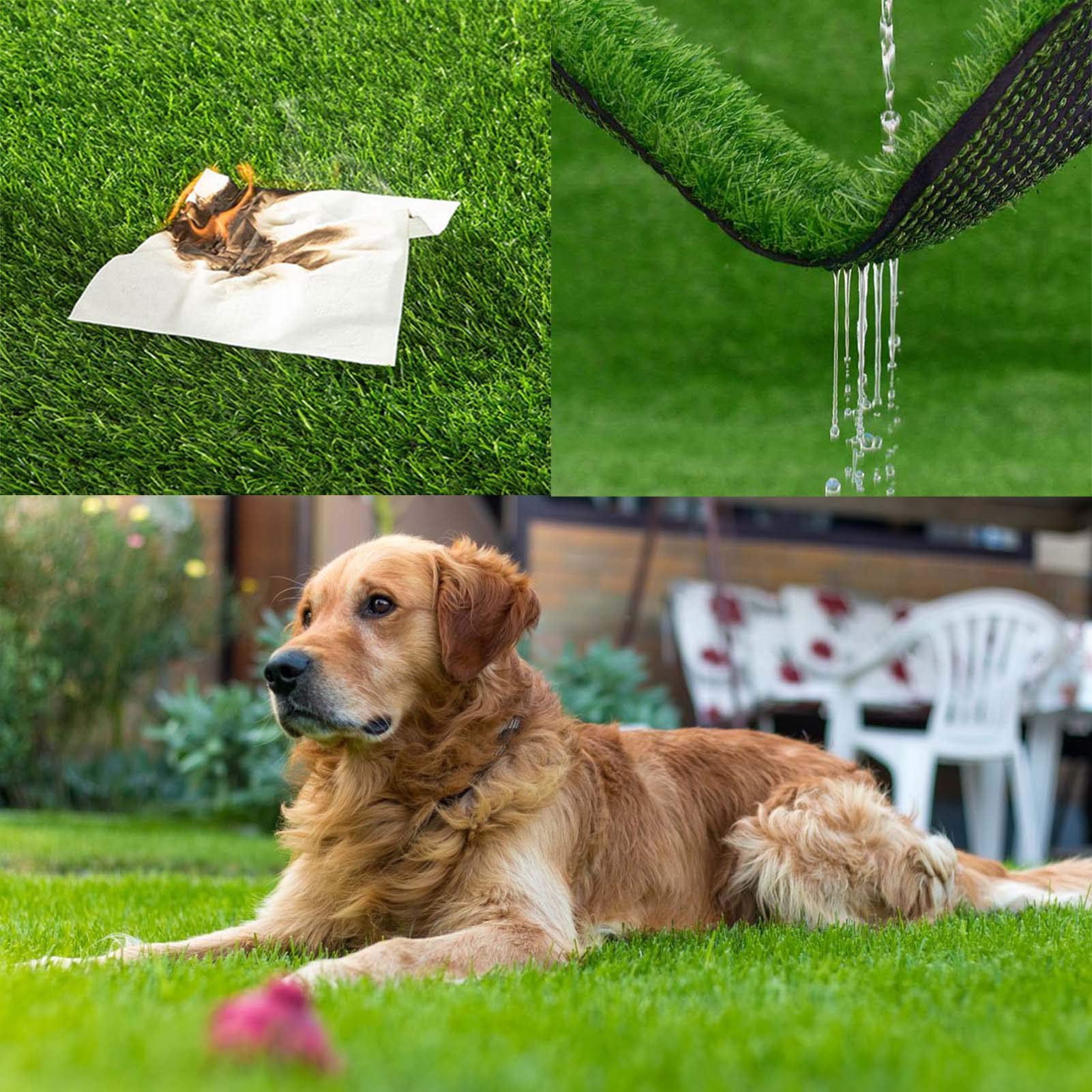 Erba artificiale – Tappeto sintetico spesso per giardino, cortile, prato e paesaggio, tappeto realistico in erba sintetica