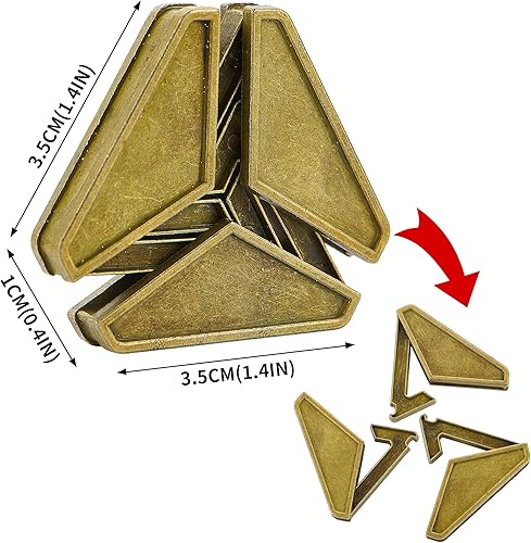 Miniatura 2 de Rompecabezas de rompecabezas - 3 piezas de rompecabezas de metal, juego de rompecabezas de metal fundido, juguetes de desbloqueo, caja de