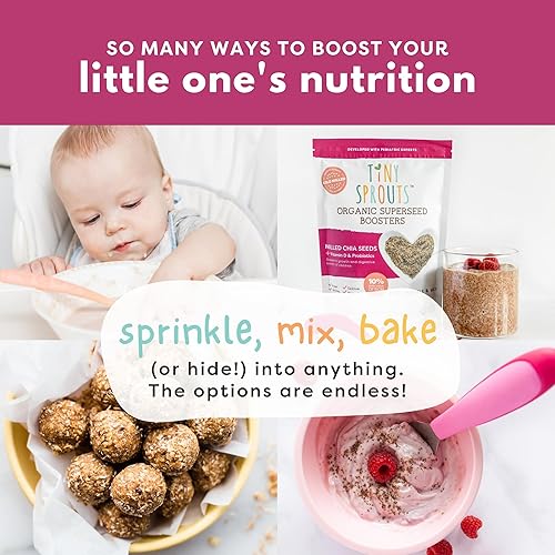 Miniatura 8 de Tiny Sprouts Mezcla orgánica de digestión de semillas de chía molida y lino y paquete de semillas de chía molidas + probiótico de porción completa +