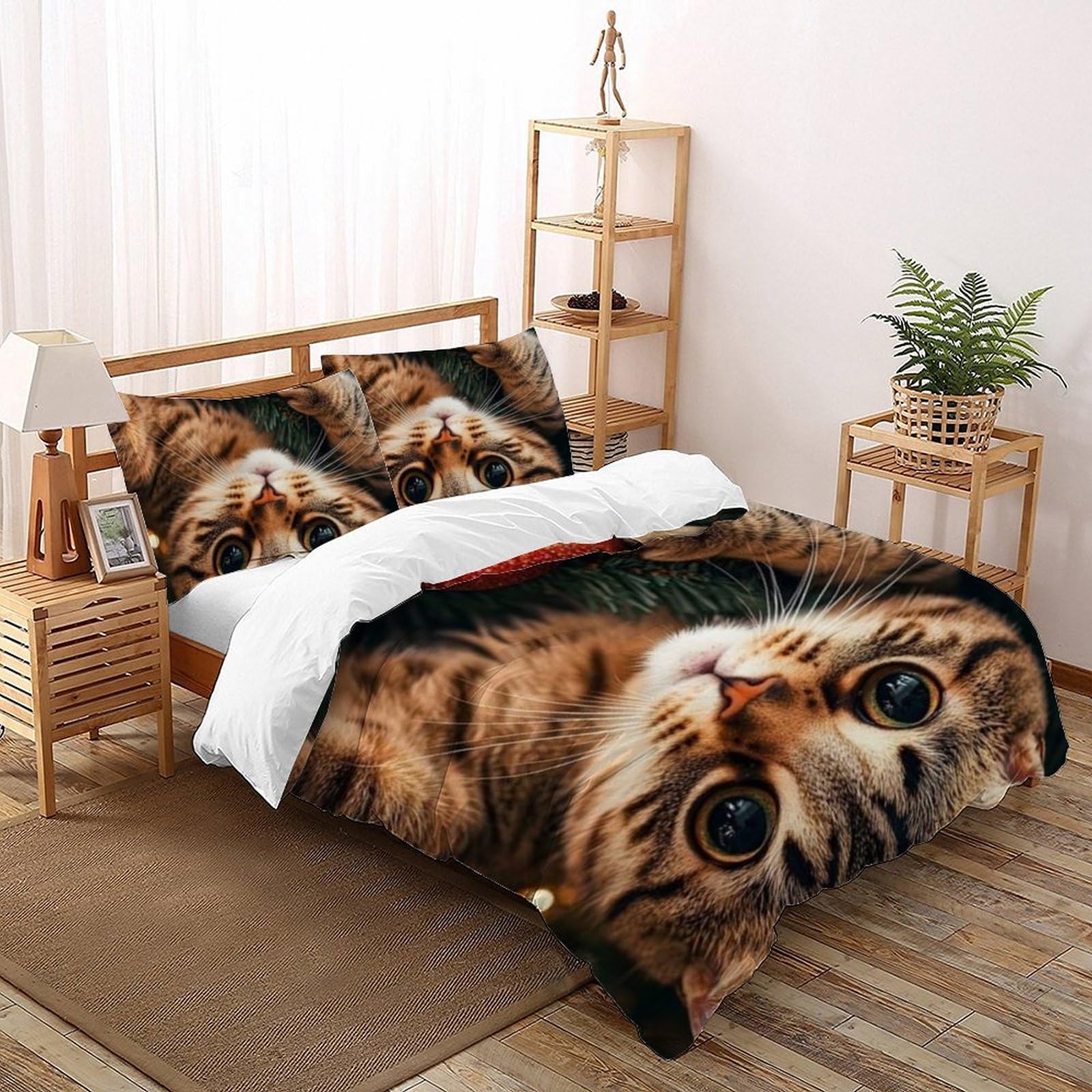 Housse de couette chat 3D crée un univers d'animaux magique dans la chambre des garçons