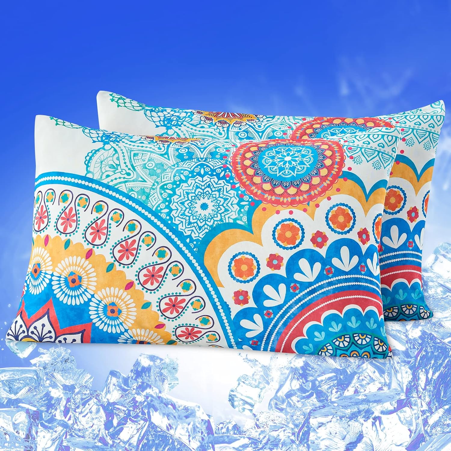 YIYEA Cooling Pillow Cases for Hot Sleepers & Night Sweats