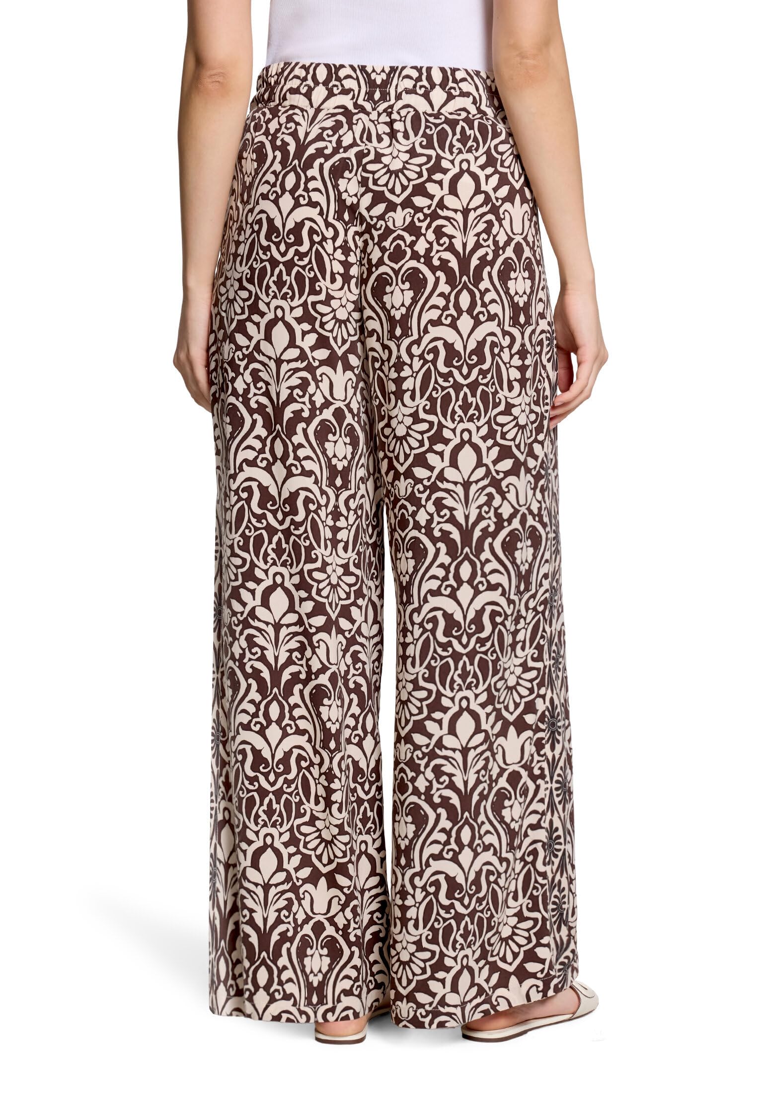 Cartoon Damen Palazzo-Hose mit Gummizug