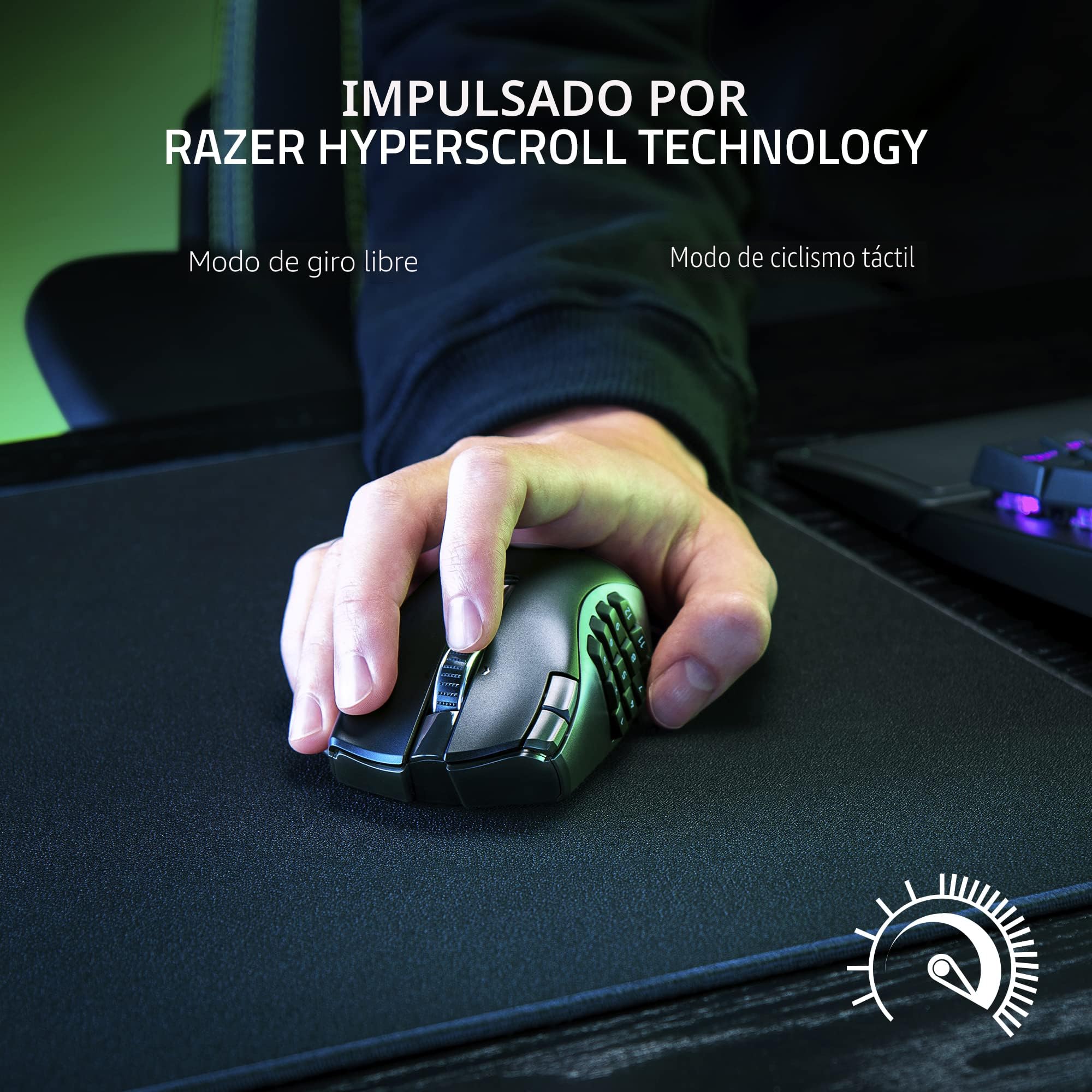 Amazon.com: Razer Naga V2 HyperSpeed Mouse inalámbrico MMO para