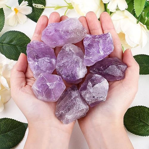 Miniatura 3 de Cristales crudos de amatista a granel, cristales de cuarzo de 2 pulgadas y piedras para hacer rodar piedras preciosas para meditación, wicca,