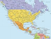 Vista 2 de Mapa del mundo, despegar y pegar, autoadhesivo, extraíble, reposicionable, clásico mapa de pared grande (36 x 24 pulgadas)