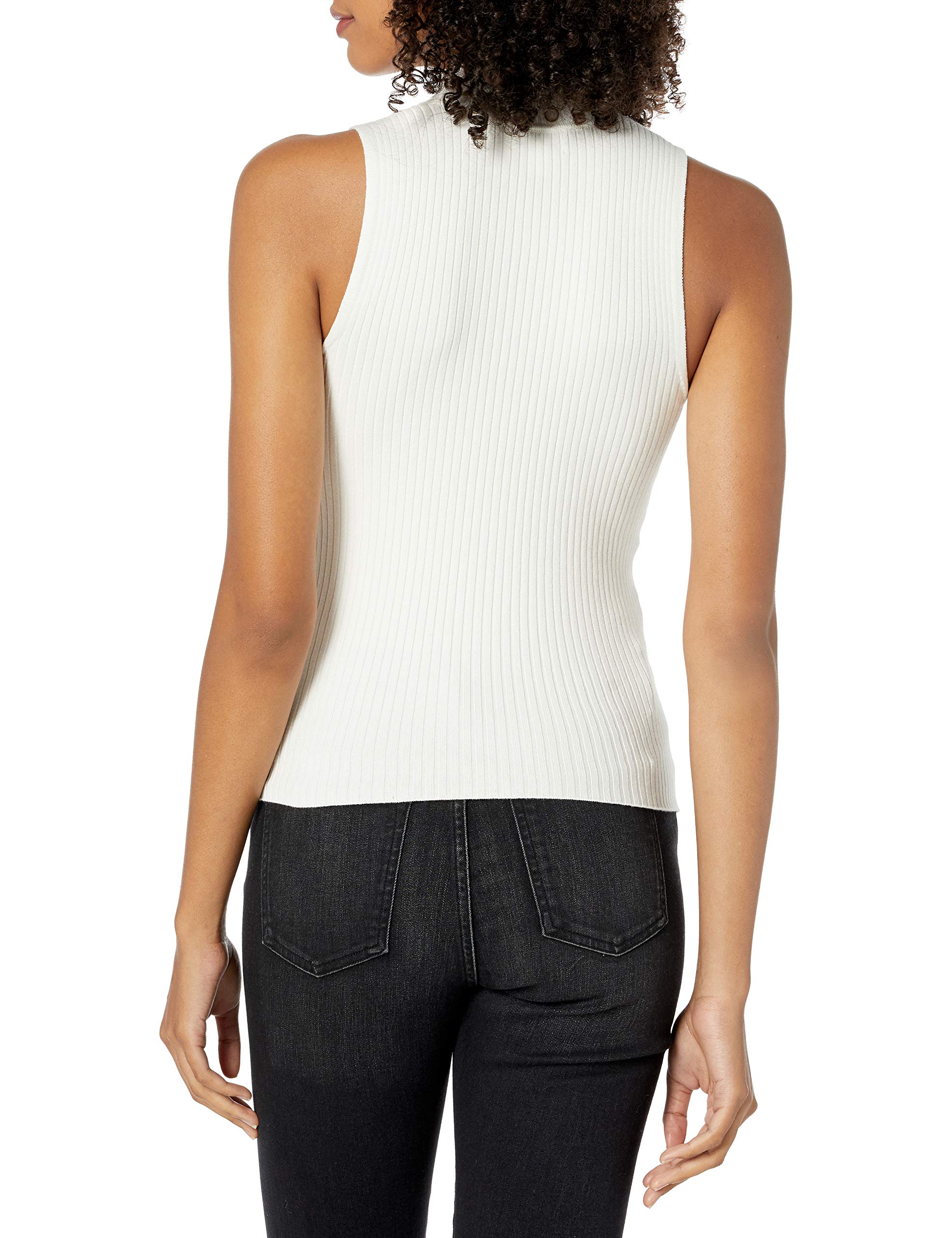 The Drop Women's Karolina Sleeveless Ribbed Mock-Neck Sweater