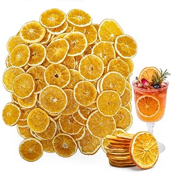 Amilutuo 14.11OZ Dried Orange Slices, Natural, Approx 74 to 78 Slices