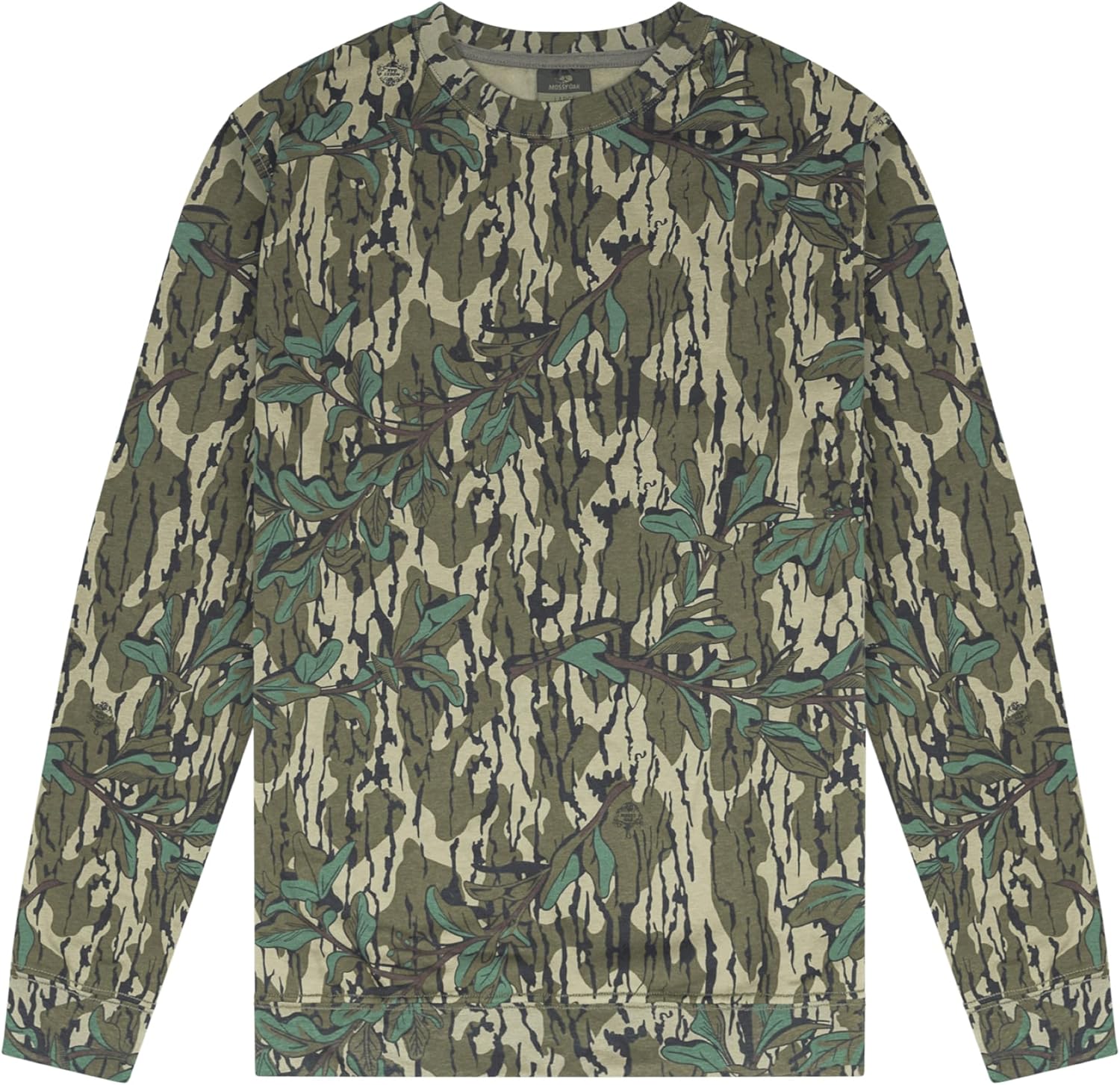 Mossy Oak Vintage Crewneck Sweatshirt for Men | Hunting Camo Shirt with Soft Cotton Blend for Casual Wear, Camping, & Hiking
