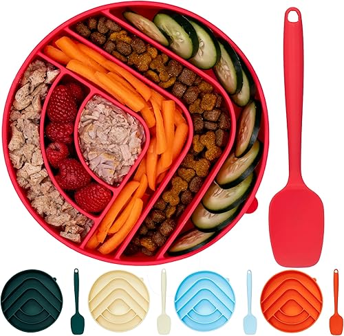 Tazones de silicona para perros de alimentación lenta  Comedero lento para perros para razas grandes y pequeñas  Comedero antideslizante para