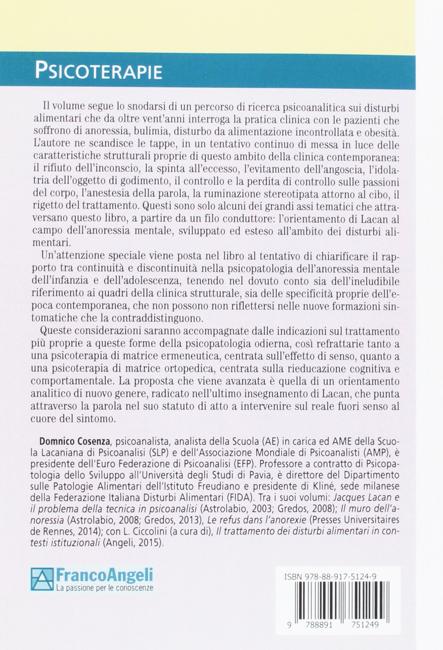 Il cibo e l'inconscio. Psicoanalisi e disturbi alimentari
