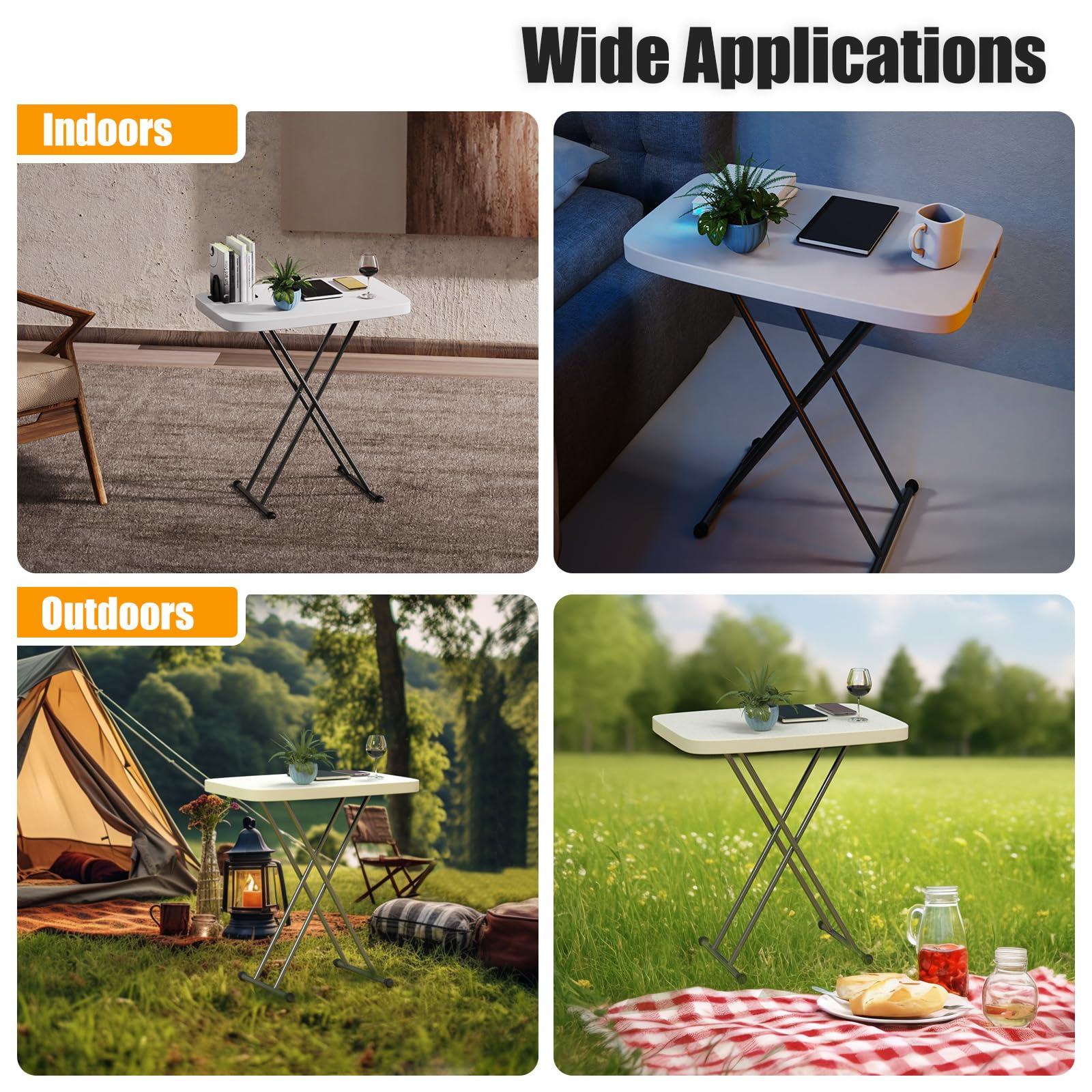 テーブル・チェア・ハンモック ON-U LIFE MY OWN MINI FOLDING TABLE Amazon.com: Liftable Folding Table, 8 Height Adjustable Portable