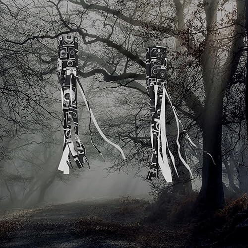 Miniatura 5 de Veleta pequeña de Halloween de 40 pulgadas de largo, 2 unidades, sin veleta ligera de Navidad para puerta delantera al aire libre, patio, porche,