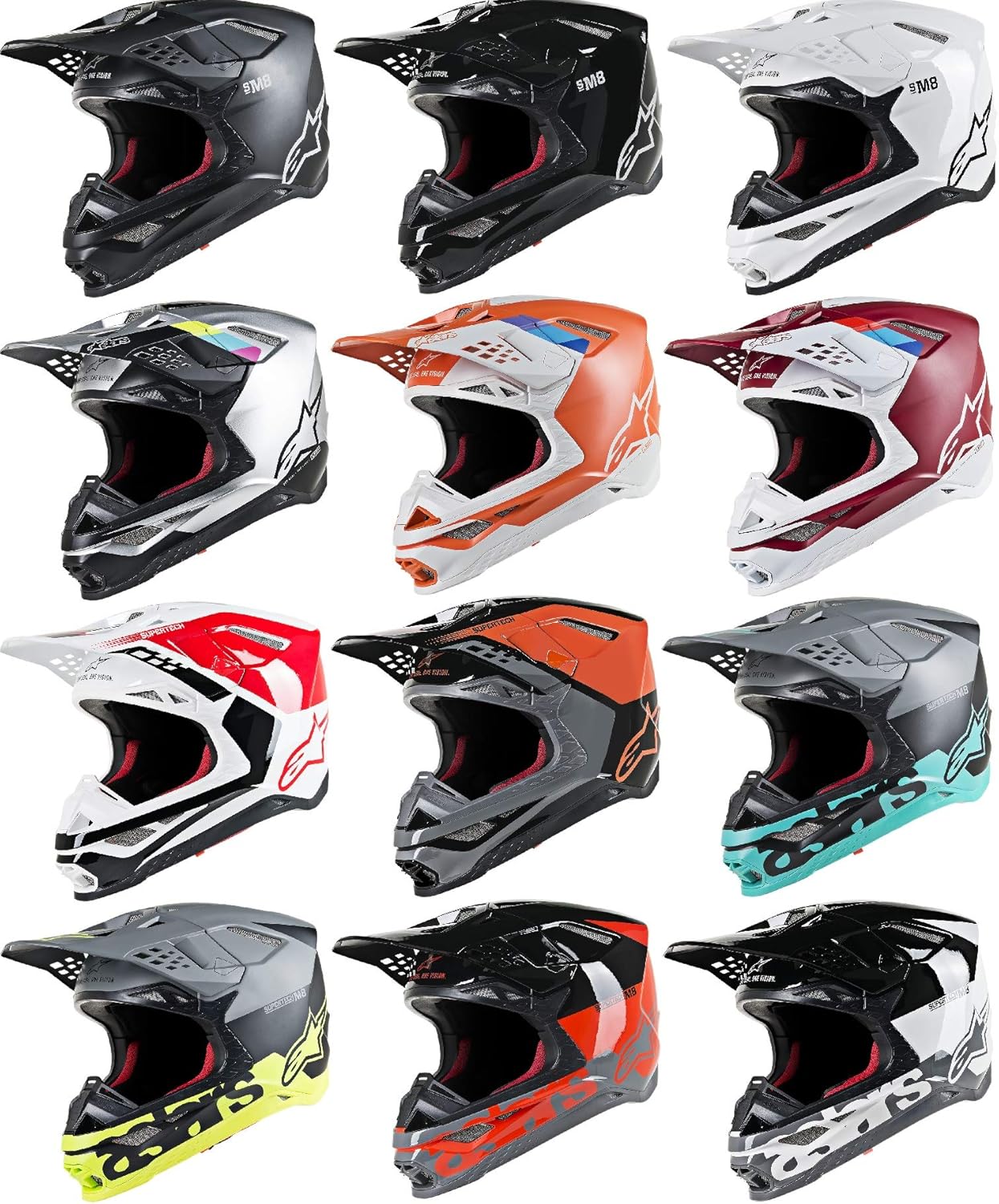 Alpinestars Supertech M8 Solid Helmet-Matte Black-M (8300719-110-MD) Alpinestars Supertech M8 Solid Helmet-Matte Black-M (8300719-110-MD)
