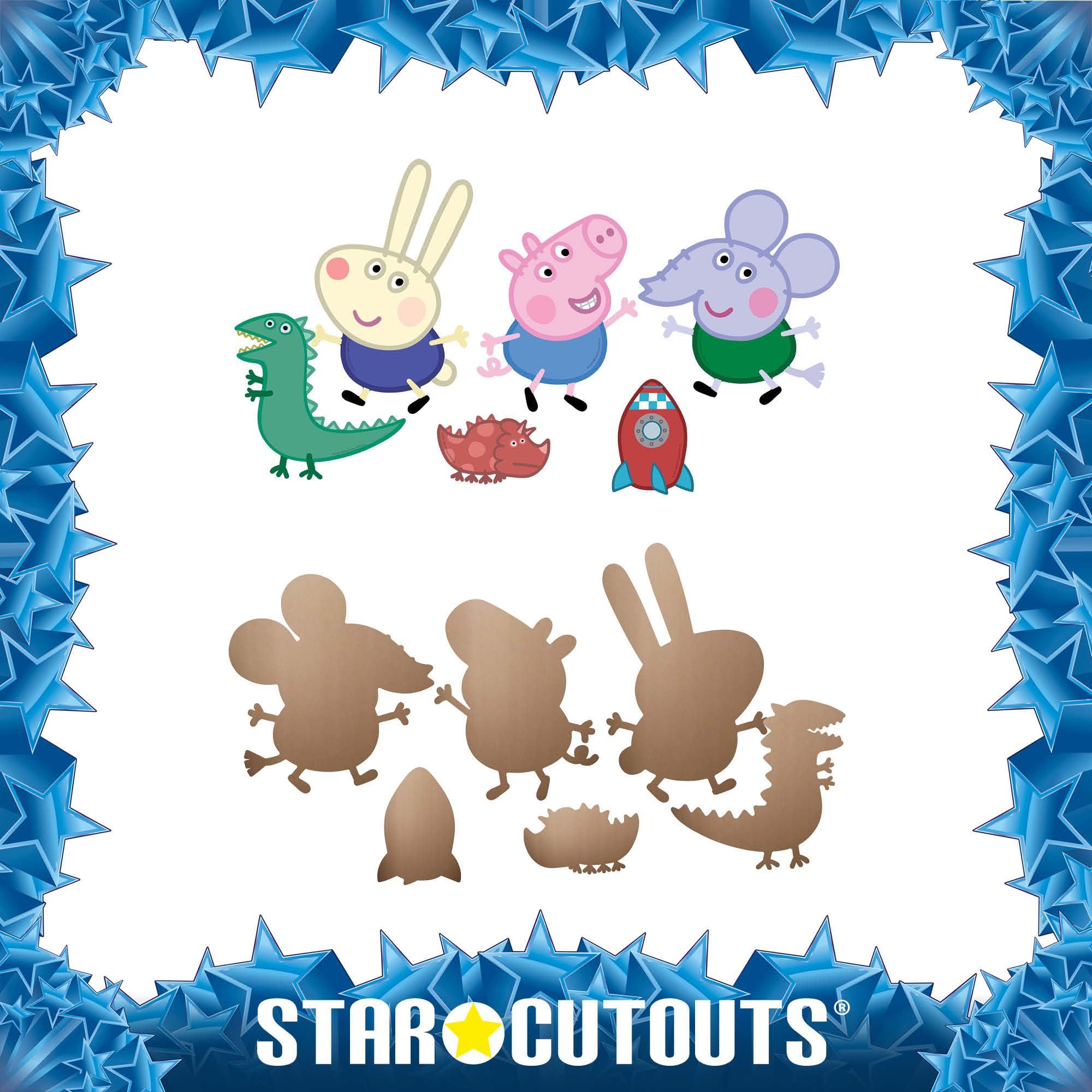 Star Cutouts SC4878 - Sagome decorative da parete, motivo: George Pig, Edward Elephant & Richard, altezza 34 cm