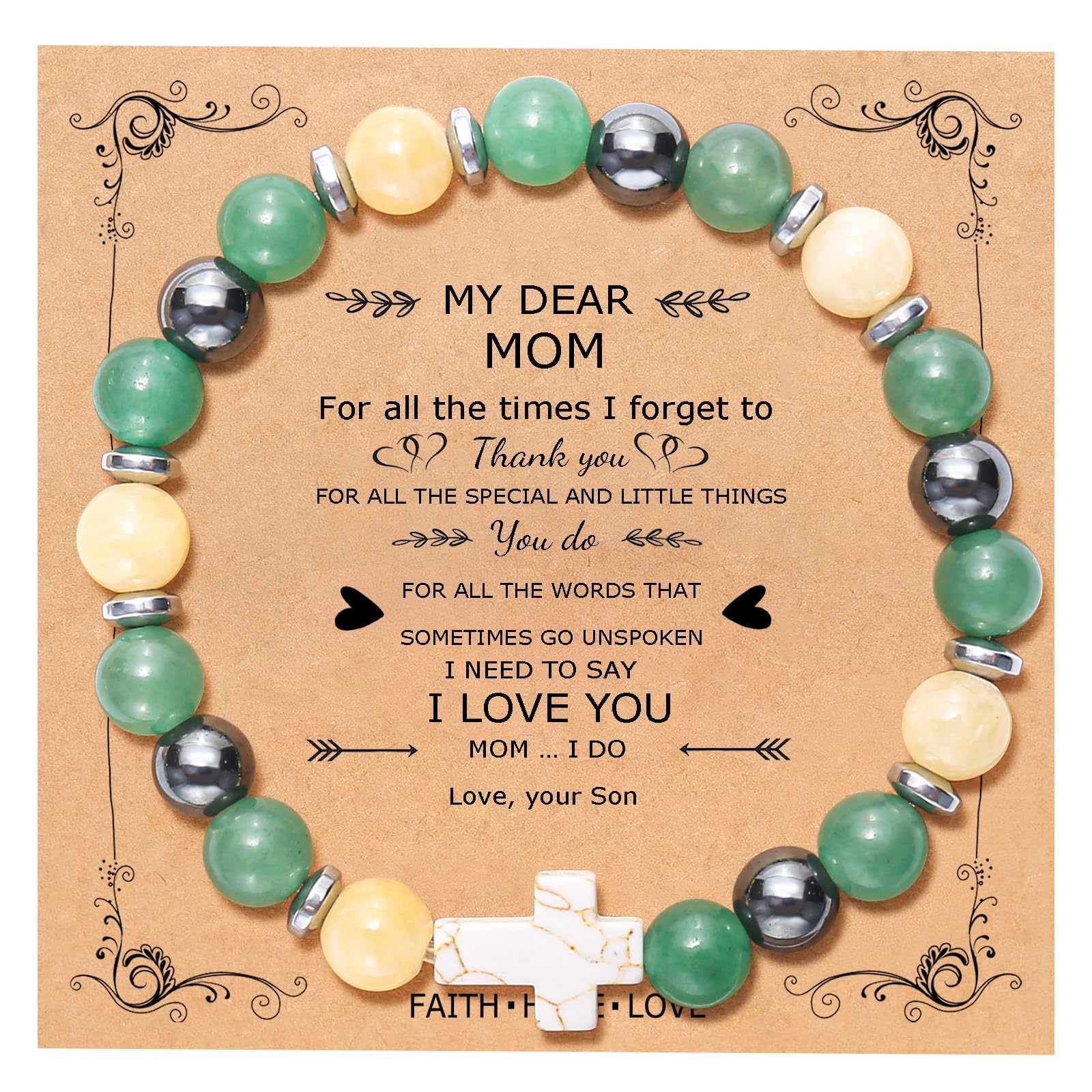 QWNHONEY Cross Bracelet for Women Christian Gifts Colorful Imperial Stone Catholic Religious Jewelry Mothers Day Birthday Christmas Gifts for Women Mother Daughter Sister Girlfriend Grandma Wife