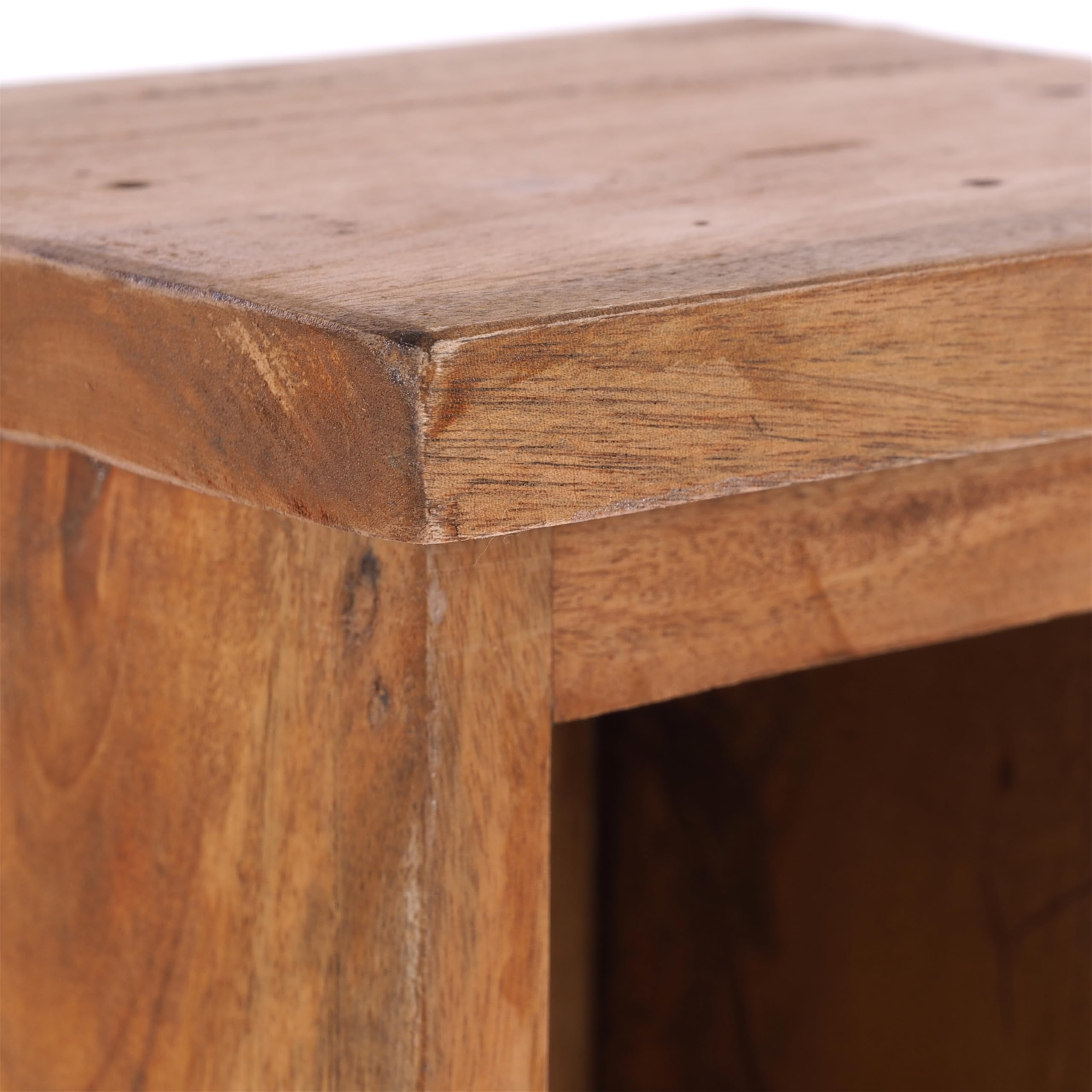 DESIGN DELIGHTS - Scaffale in legno di mogano, 76 x 15,5 x 16 cm (altezza x larghezza x profondità), con 4 scomparti, per CD