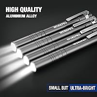 Vista 3 de WORKPRO Luz de bolígrafo LED, Linternas de bolígrafo de aluminio, Linterna de bolsillo con clip para inspección, emergencia, uso diario, 2