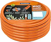 Mangueira Super Flex Tramontina Com Engates Rosqueados E Esguicho Em Pvc Laranja 30 M