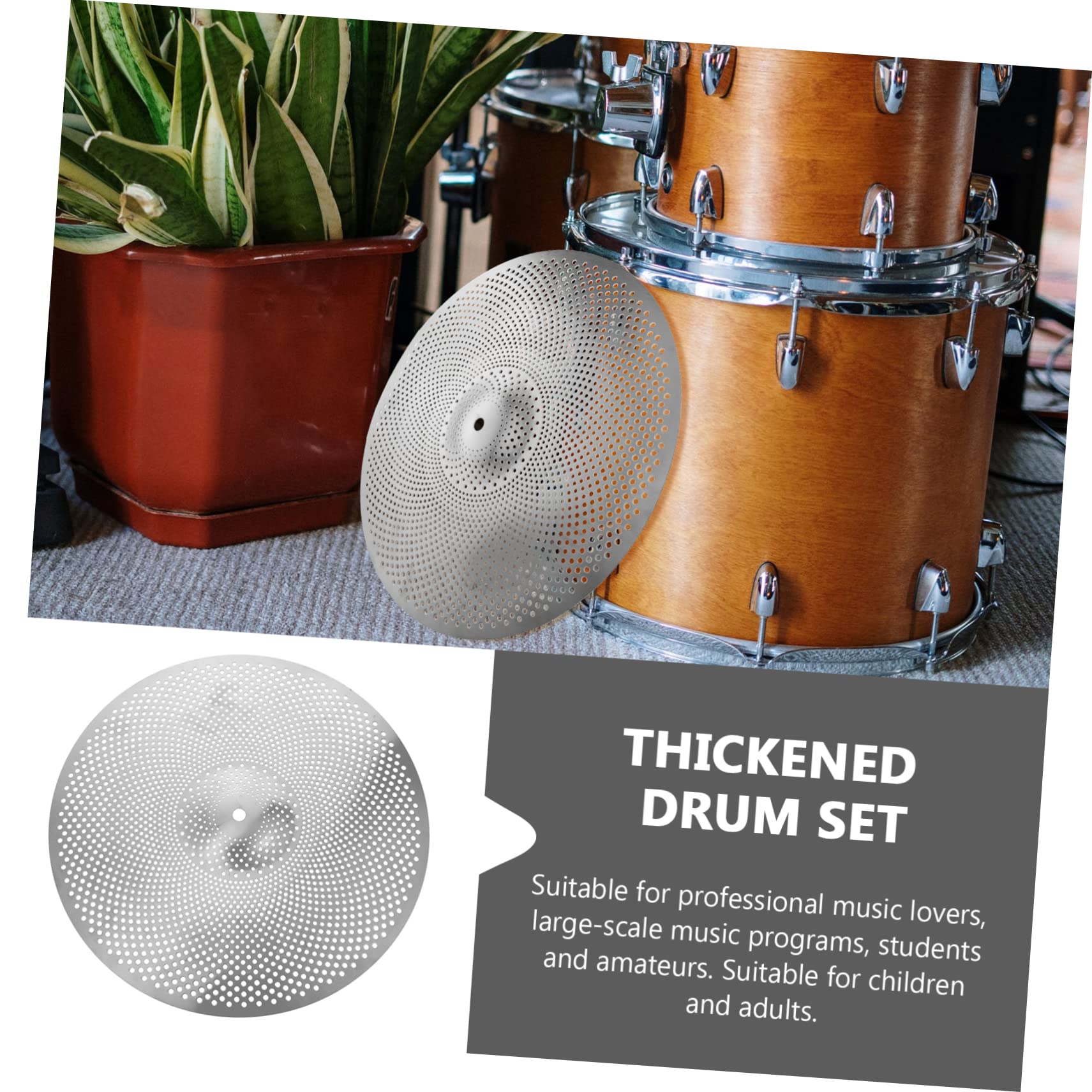 OFFSCH Percussion Mute Cymbal Light Weight Easy Install Fine Craftsmanship Noise Reduction Drum Cymbal