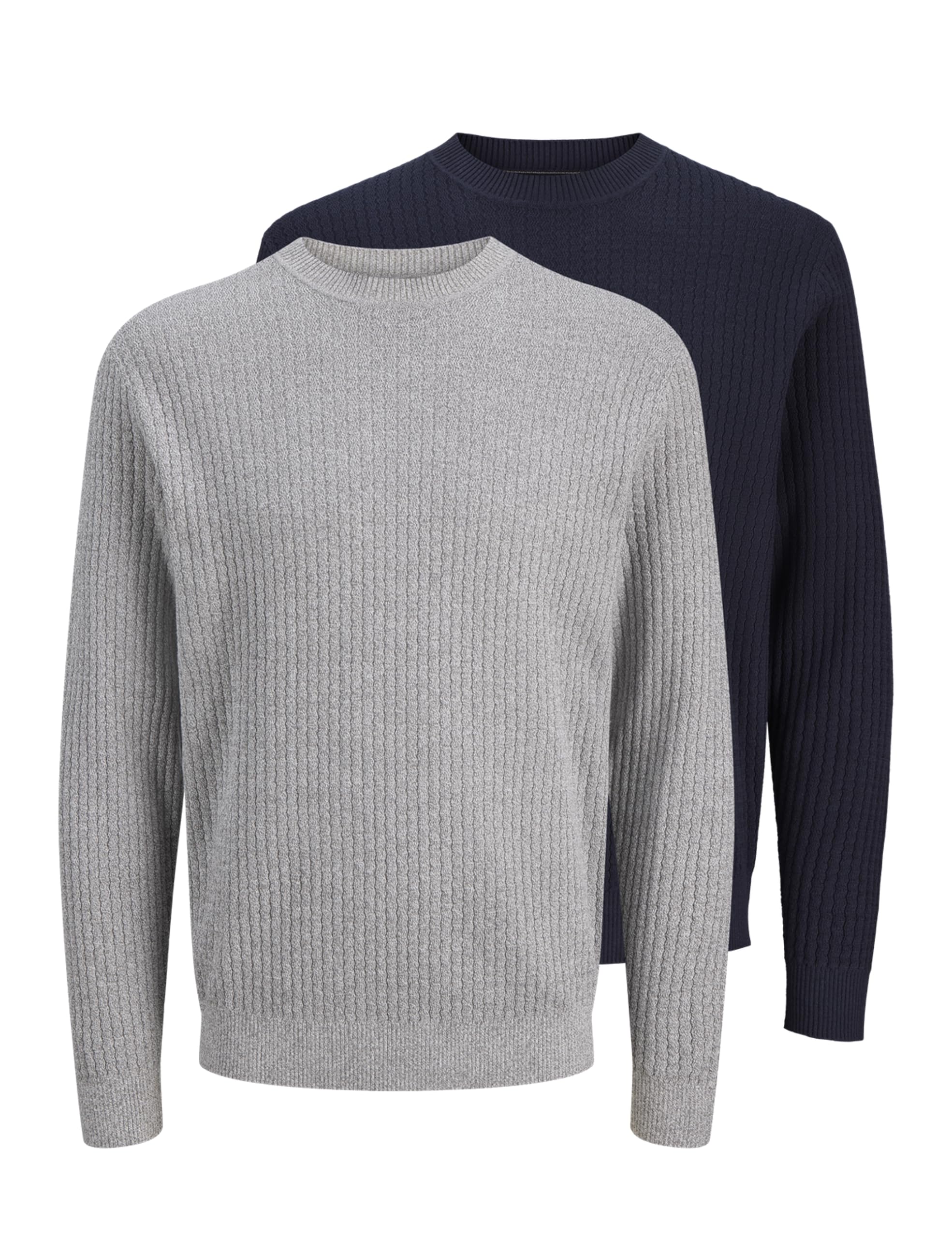 JACK & JONES Herren Jprblubarkley Knit Crew Neck Mp Jprblubarkley Knit Crew Neck Mp (2er Pack)