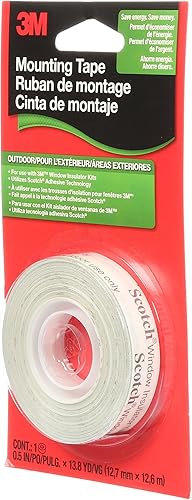 Miniatura 3 de 3M Cinta de montaje de película aislante para exteriores cinta de sellado transparente para ventanas y película aislante de puertas rollo de 12