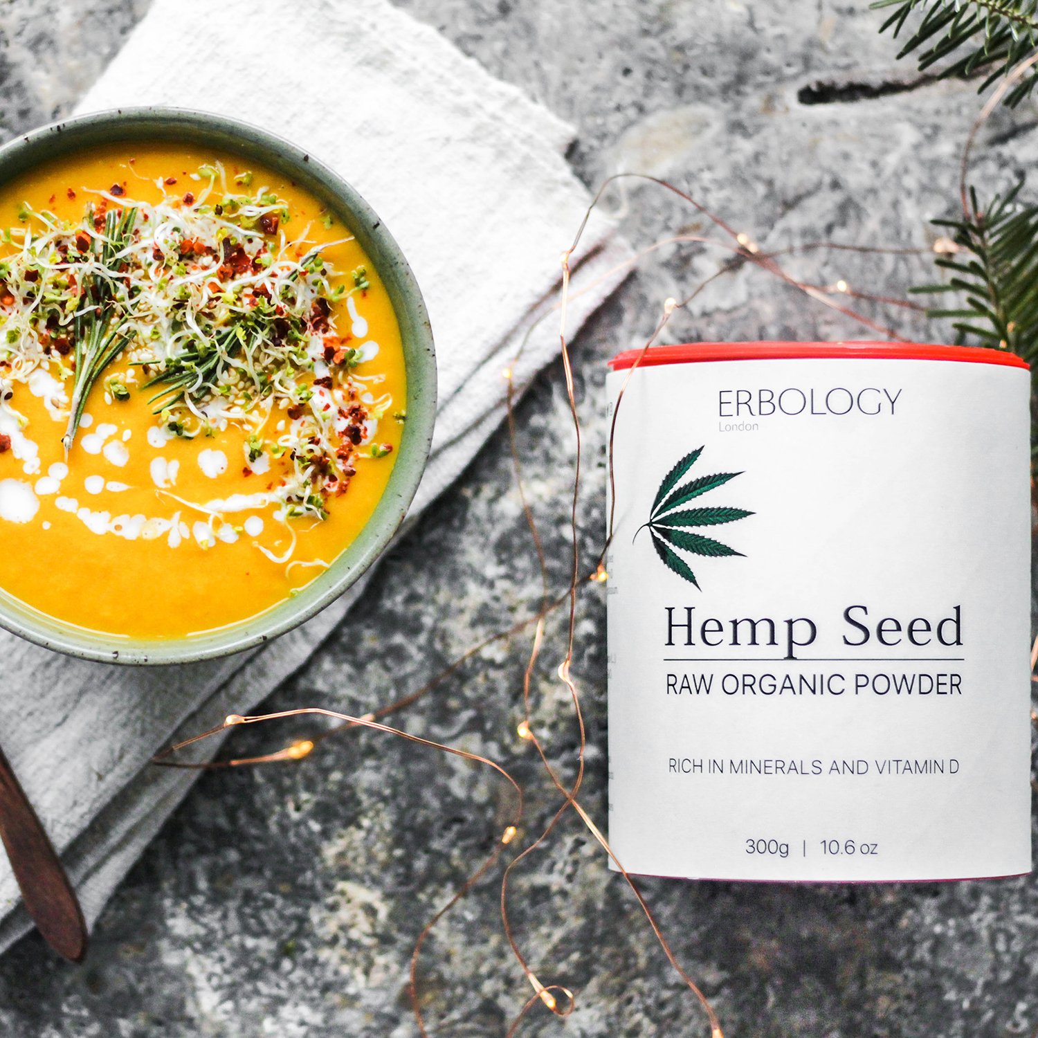 Organic Hemp Protein Powder 10.6 oz - Rich in Vitamin D and Minerals - Raw - Gluten-Free : Health & Household