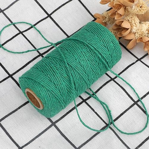 Miniatura 4 de jijAcraft Cuerda verde de 328 pies, cuerda de cordel del día de San Patricio, cuerda de embalaje resistente de 0.079 pulgadas para decoración de